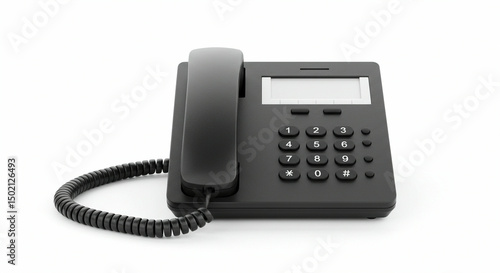 Desk phone Matte black modern office tech