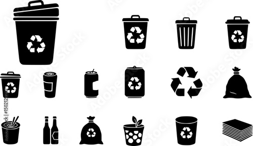 recycle bin with recycle symbol