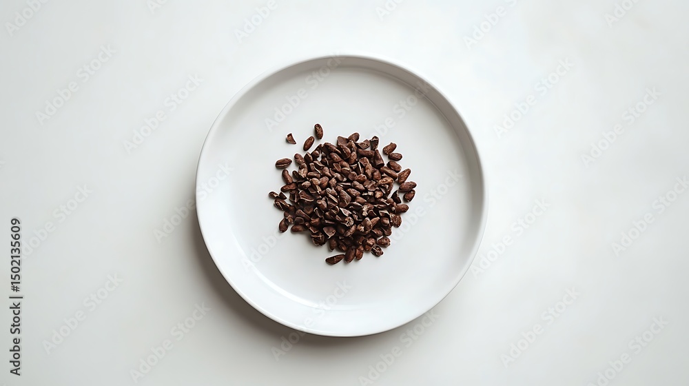 Coffee Beans on a White Plate Coffee Beans on a White Plate