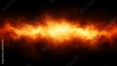 an intense and fiery scene with a blurred background, featuring bright orange and yellow flames set against a dark backdrop, suggesting a dramatic effect often associated with danger or conflict