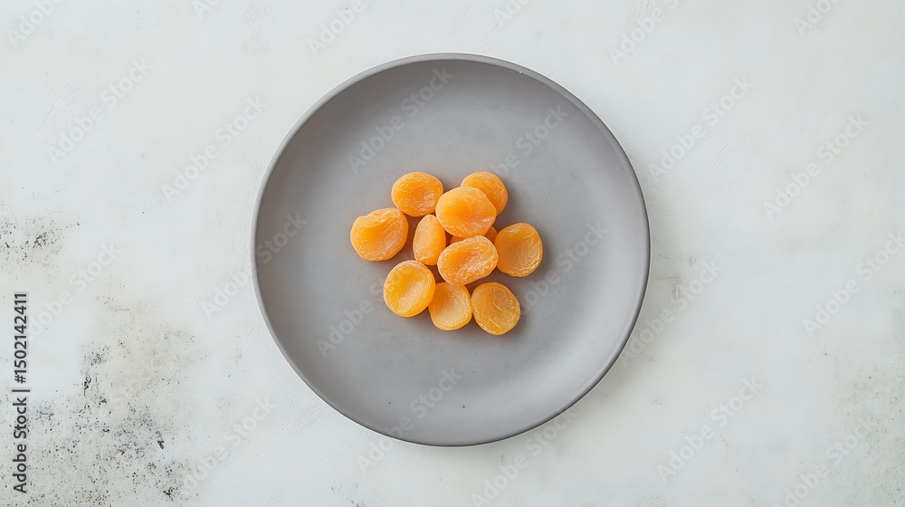 Sliced Carrots Arranged on a Gray Plate Sliced Carrots Arranged on a Gray Plate