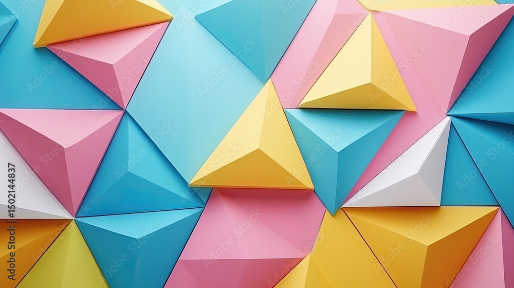 an abstract wall art composed of colorful paper shapes that resemble geometric patterns. these elements are layered and arranged in a way that creates a 3d effect, giving the impression of depth an abstract wall art composed of colorful paper shapes that resemble geometric patterns. these elements are layered and arranged in a way that creates a 3d effect, giving the impression of depth