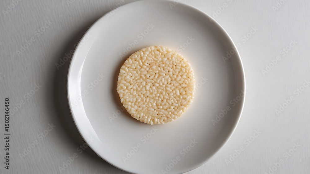 Rice Cake on a White Plate Rice Cake on a White Plate