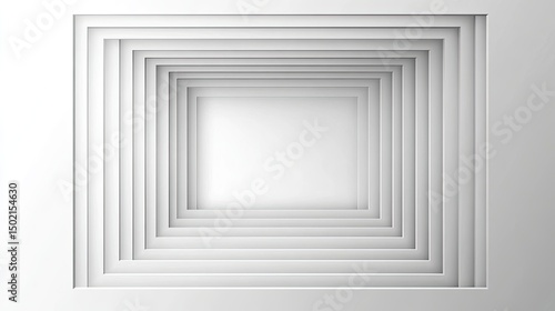 an abstract interior space with a prominent view of a geometric pattern resembling a room from an overhead perspective