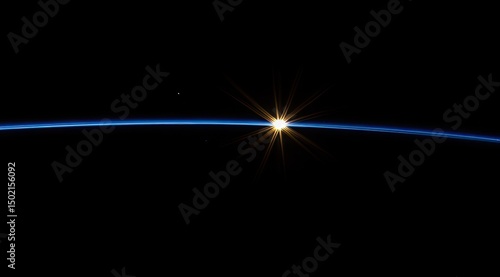 Sunrise over Earth's limb from space