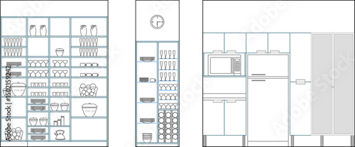 vector illustration sketch image silhouette design architecture interior section building residential building 