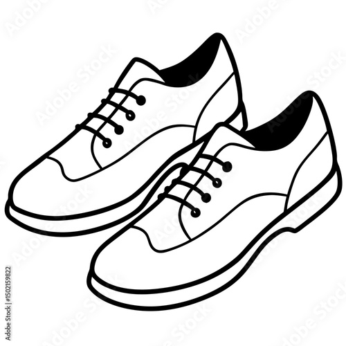 Minimal Shoe Vector on White Background
