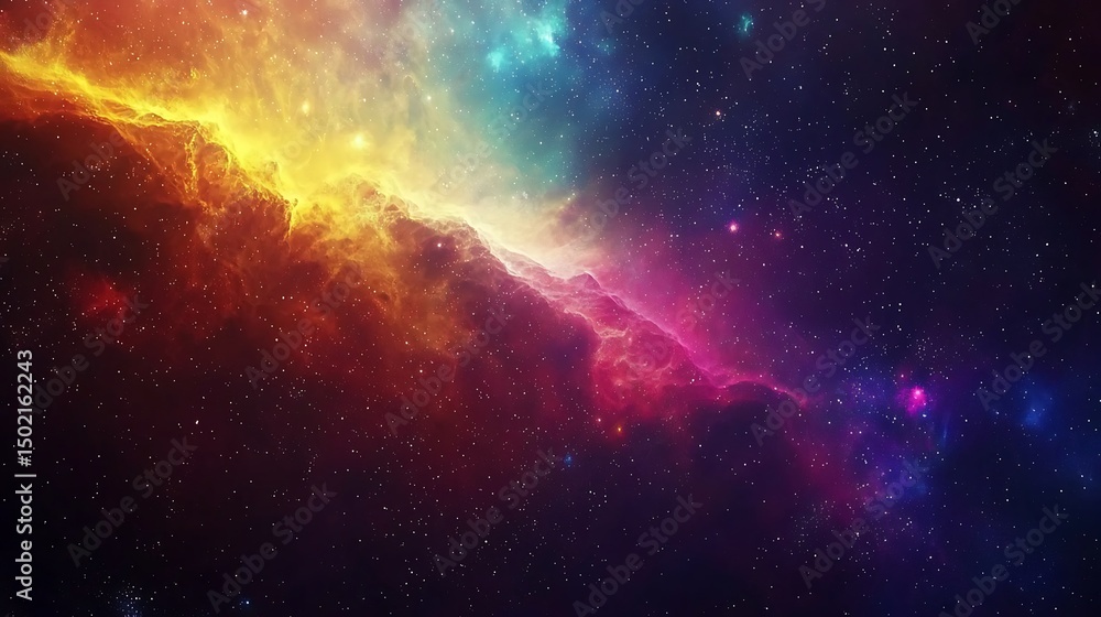 Fototapeta premium Colorful nebula in deep space