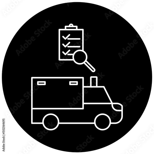 ambulance inspection icon design