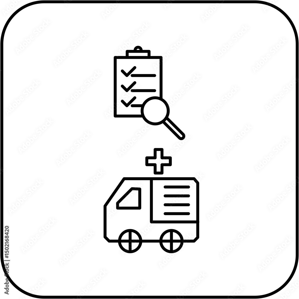 ambulance inspection icon design ambulance inspection icon design