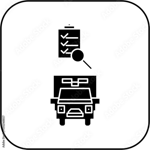 ambulance inspection icon design