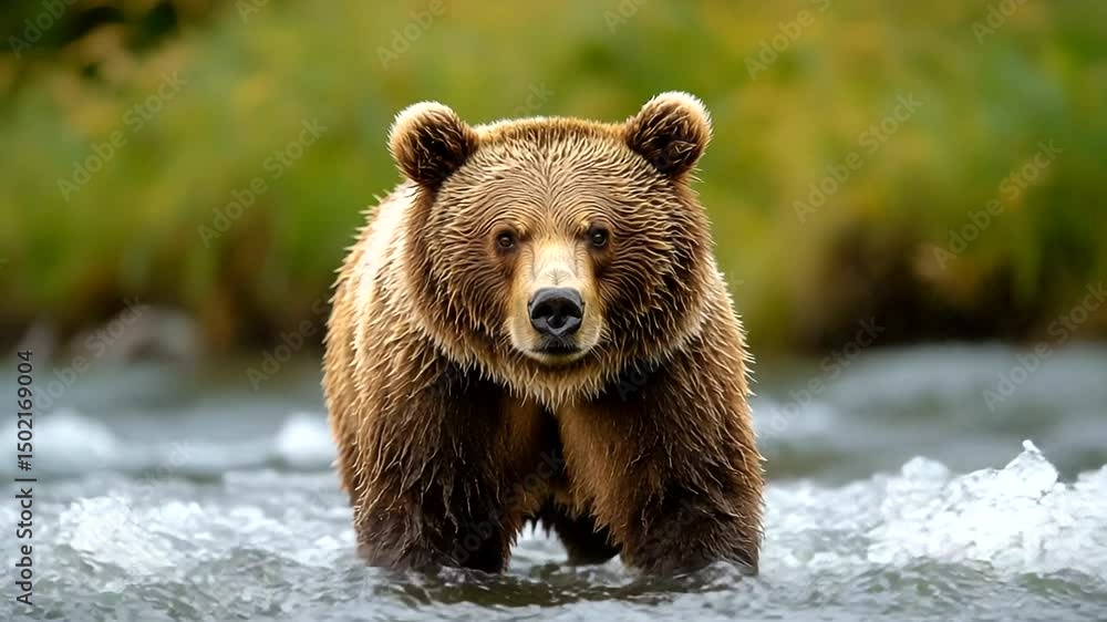 Grizzly bear in a river Grizzly bear in a river