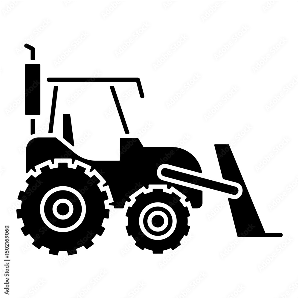 Naklejka premium Tractor Icon Element For Design