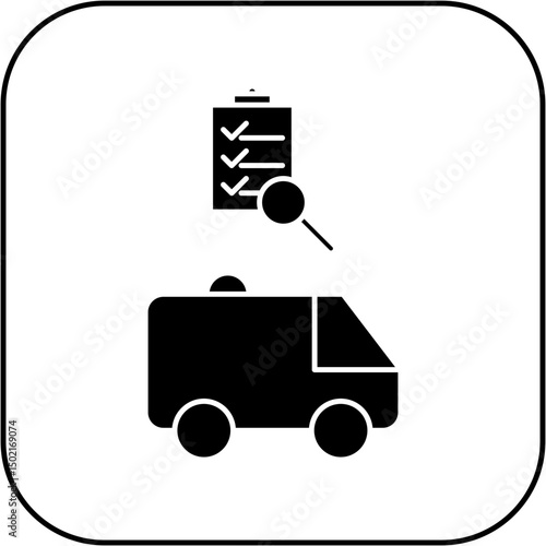 ambulance inspection icon design