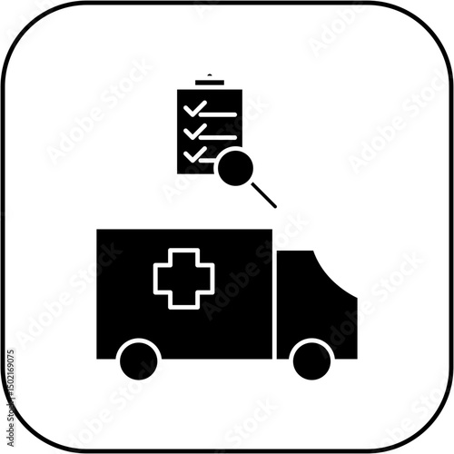 ambulance inspection icon design