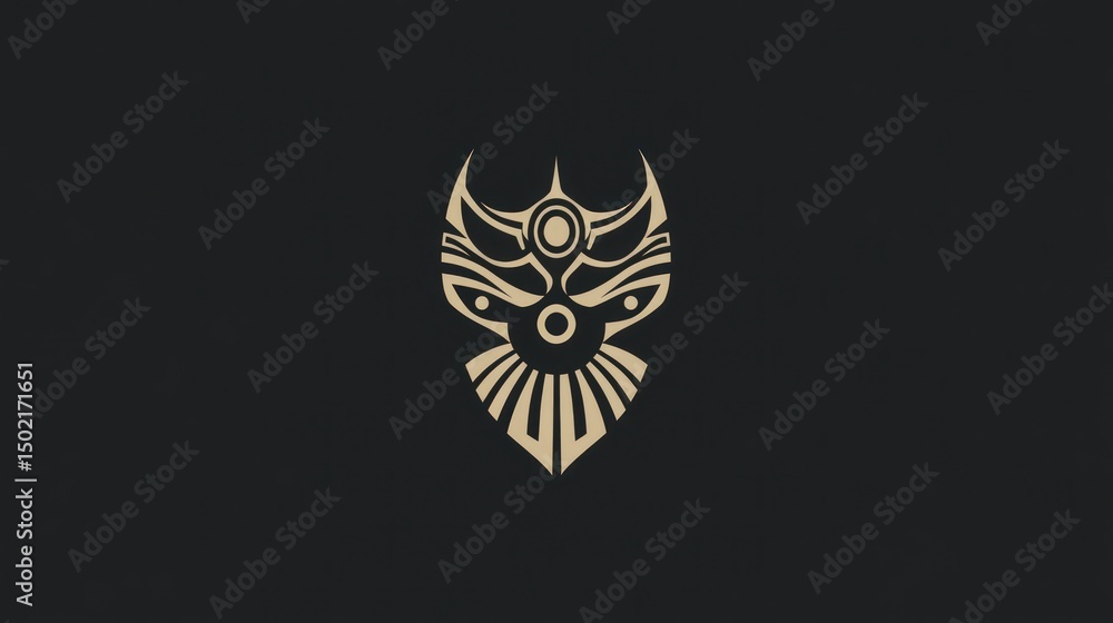Obraz premium Abstract stylized face, tribal design
