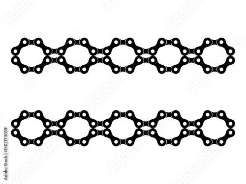 Motorcycle Chain Motifs Pattern, can use for Decoration, Ornate, Background, Wallpaper, Cover, Textile, Carpet, Wrapping, Print, ect. Vector Illustration