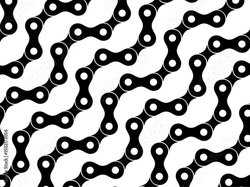 Motorcycle Chain Motifs Pattern, can use for Decoration, Ornate, Background, Wallpaper, Cover, Textile, Carpet, Wrapping, Print, ect. Vector Illustration