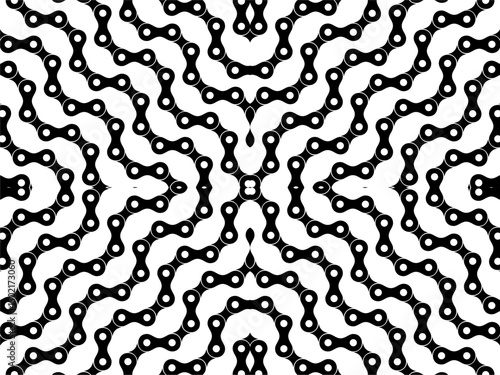 Motorcycle Chain Motifs Pattern, can use for Decoration, Ornate, Background, Wallpaper, Cover, Textile, Carpet, Wrapping, Print, ect. Vector Illustration