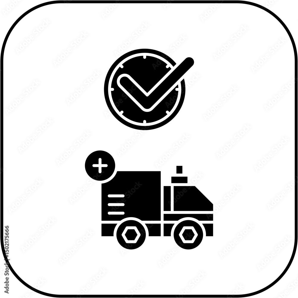 Obraz premium ambulance icon design on time
