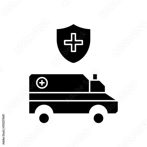protected ambulance icon design
