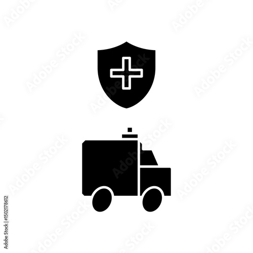 protected ambulance icon design