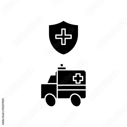 protected ambulance icon design