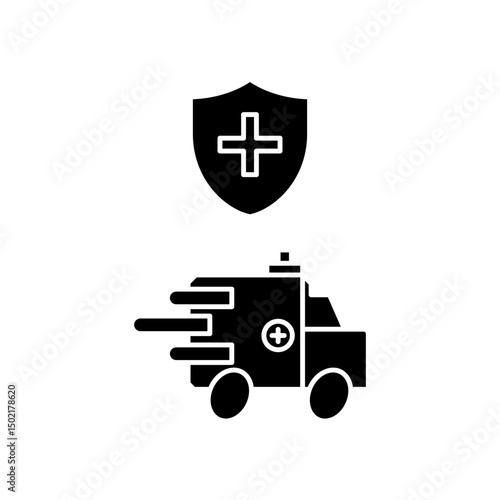 protected ambulance icon design
