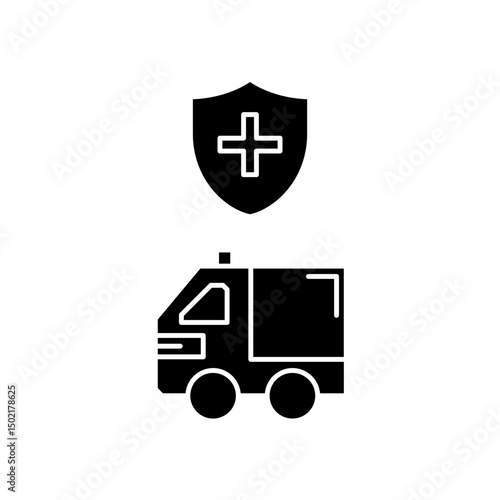 protected ambulance icon design