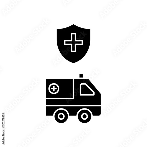 protected ambulance icon design