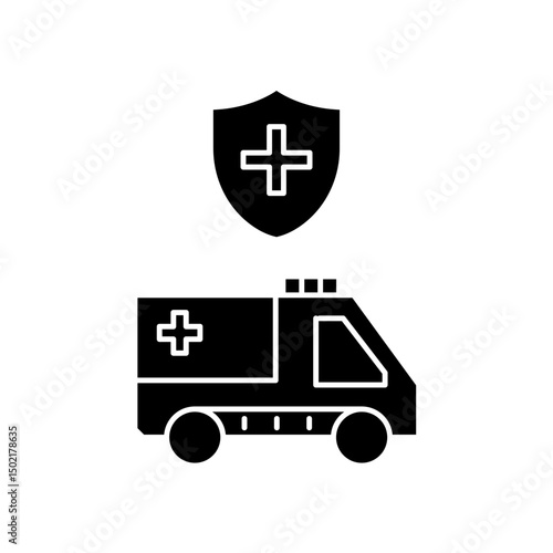 protected ambulance icon design