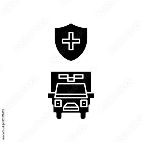 protected ambulance icon design