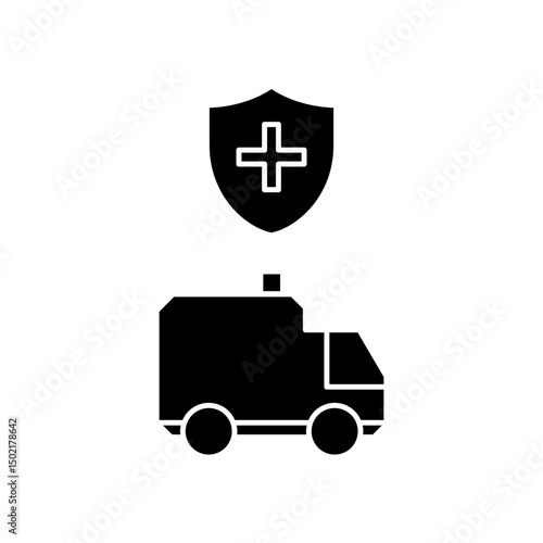 protected ambulance icon design