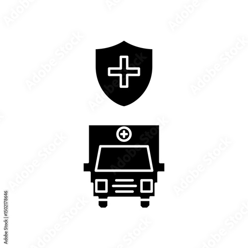 protected ambulance icon design