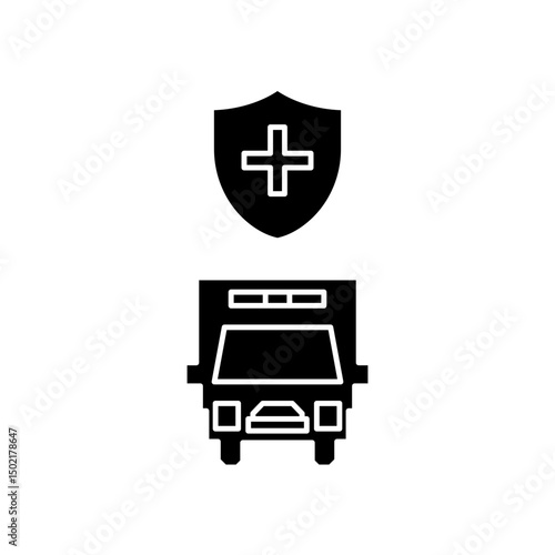 protected ambulance icon design