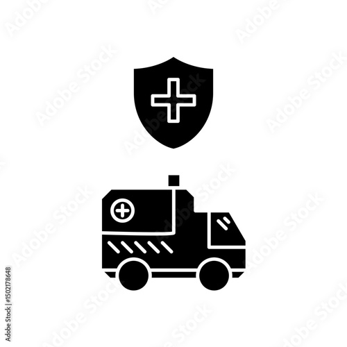 protected ambulance icon design