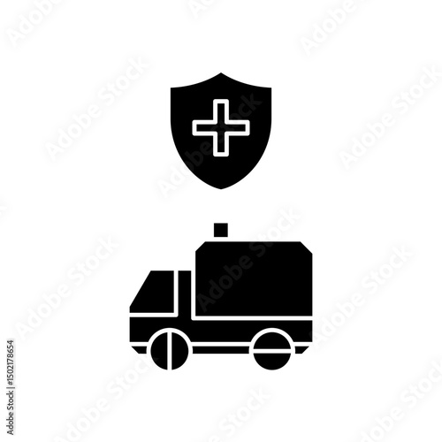 protected ambulance icon design