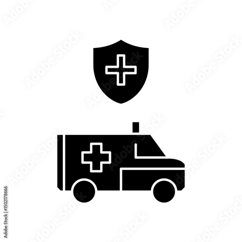 protected ambulance icon design