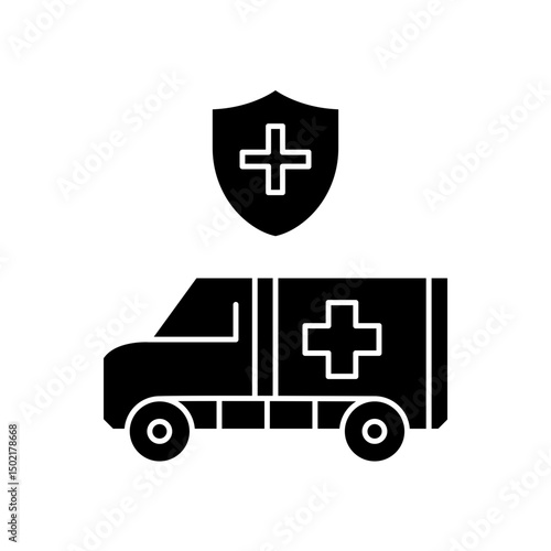 protected ambulance icon design