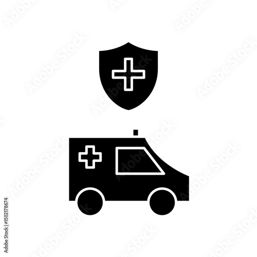protected ambulance icon design