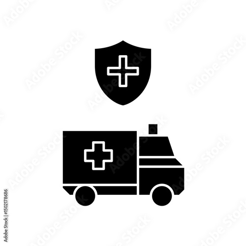 protected ambulance icon design