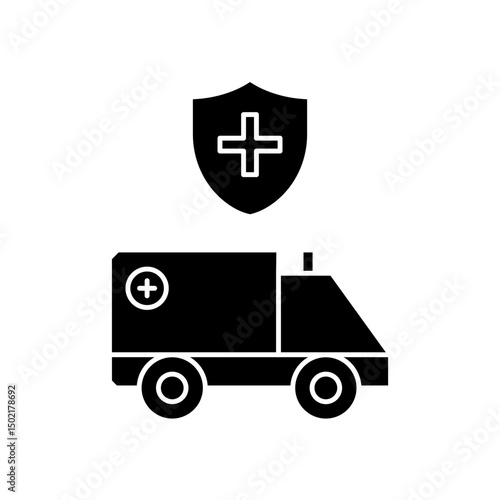 protected ambulance icon design