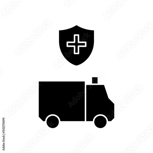 protected ambulance icon design