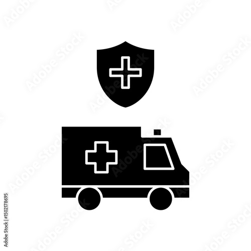 protected ambulance icon design