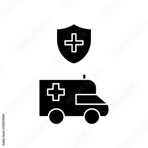 protected ambulance icon design