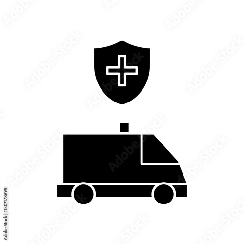 protected ambulance icon design