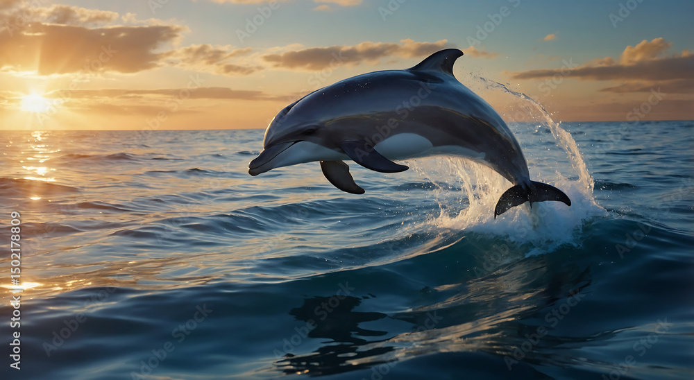 Fototapeta premium dolphin jumping out of water