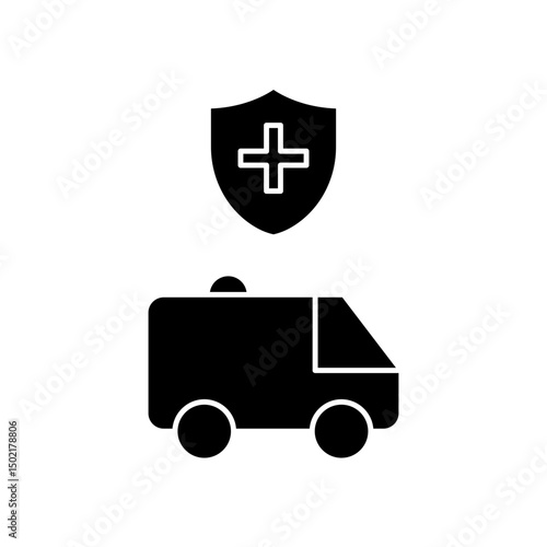 protected ambulance icon design