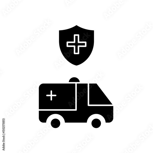 protected ambulance icon design