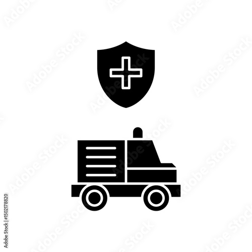 protected ambulance icon design